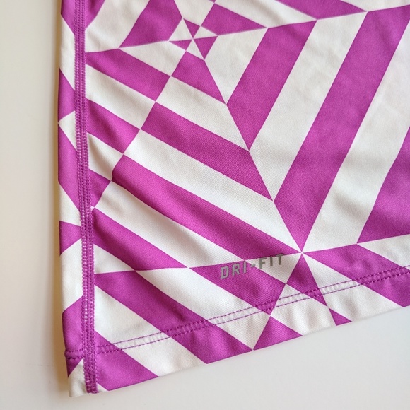 Nike Pro Dri-Fit Fitted Geometric Tank Top Pink - Picture 4 of 7